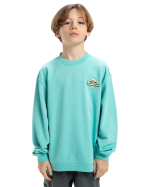 Quiksilver Clothing Boys Spin Cycle Sweatshirt in Aqua Sky