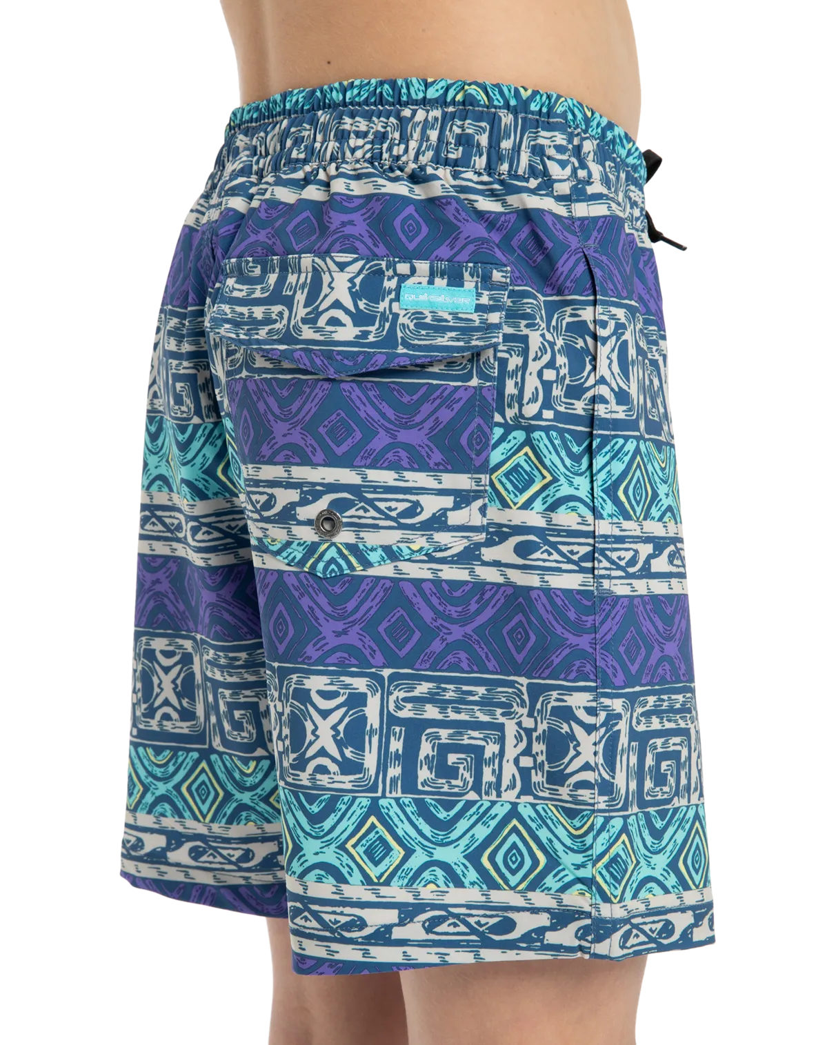 Quiksilver Clothing Boys Surfsilk Straight Volley Shorts in Dusted Peri Global Heat