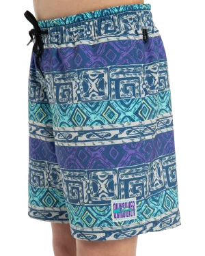 Quiksilver Clothing Boys Surfsilk Straight Volley Shorts in Dusted Peri Global Heat
