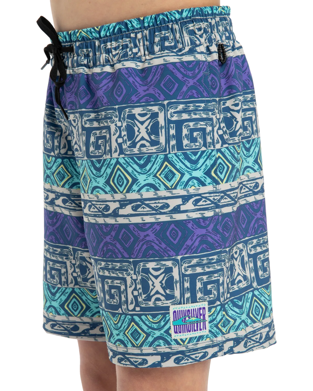 Quiksilver Clothing Boys Surfsilk Straight Volley Shorts in Dusted Peri Global Heat