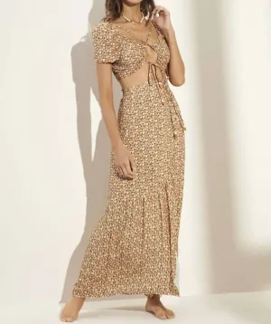 Radiant Crop Top In Natural Meadow Autumn