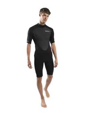 Response FL 3/2mm Shorty Back Zip Wetsuit in Black