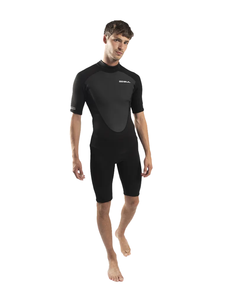 Response FL 3/2mm Shorty Back Zip Wetsuit in Black