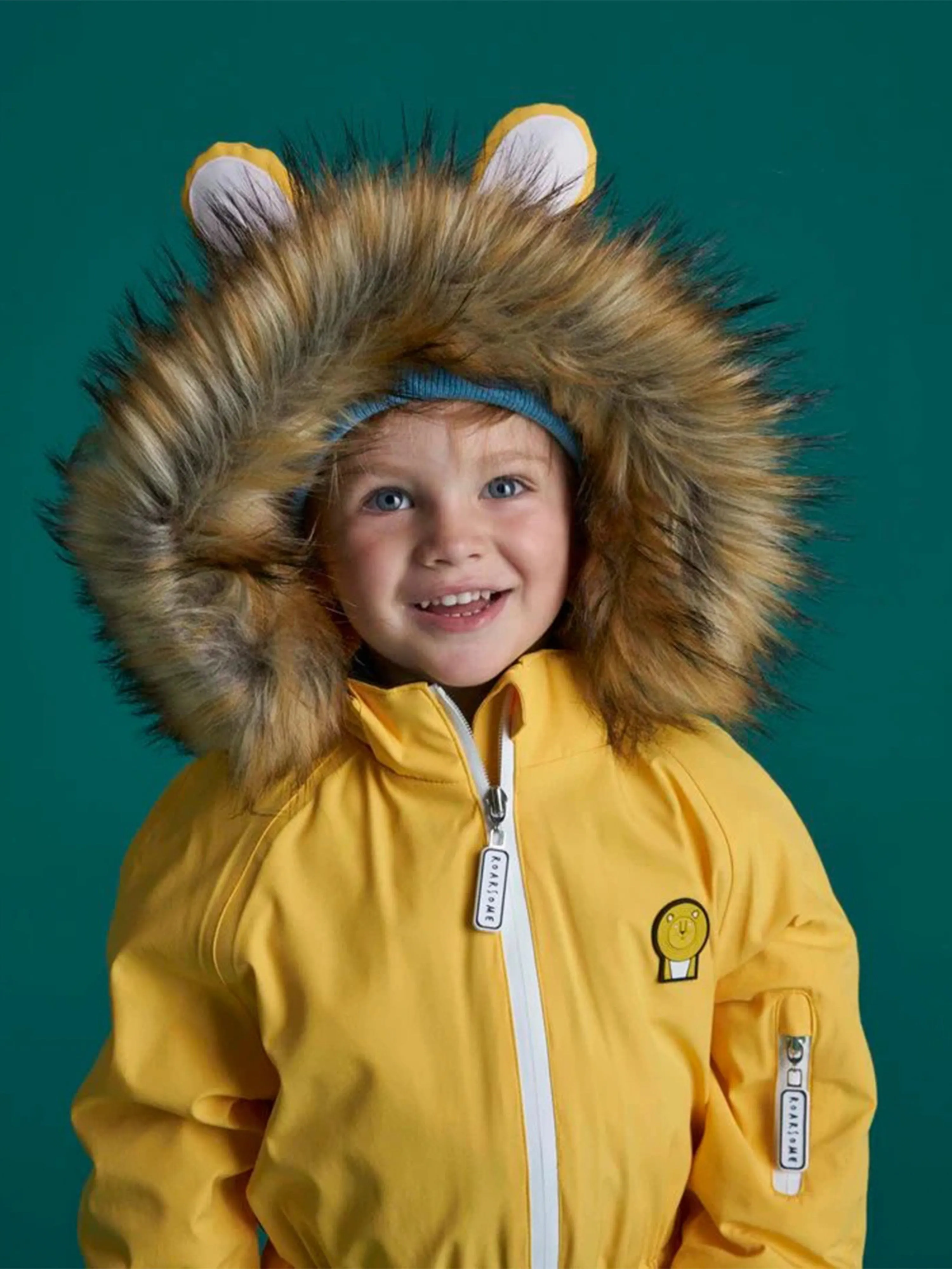 Roarsome Kids Cub The Lion Snowsuit in Yellow