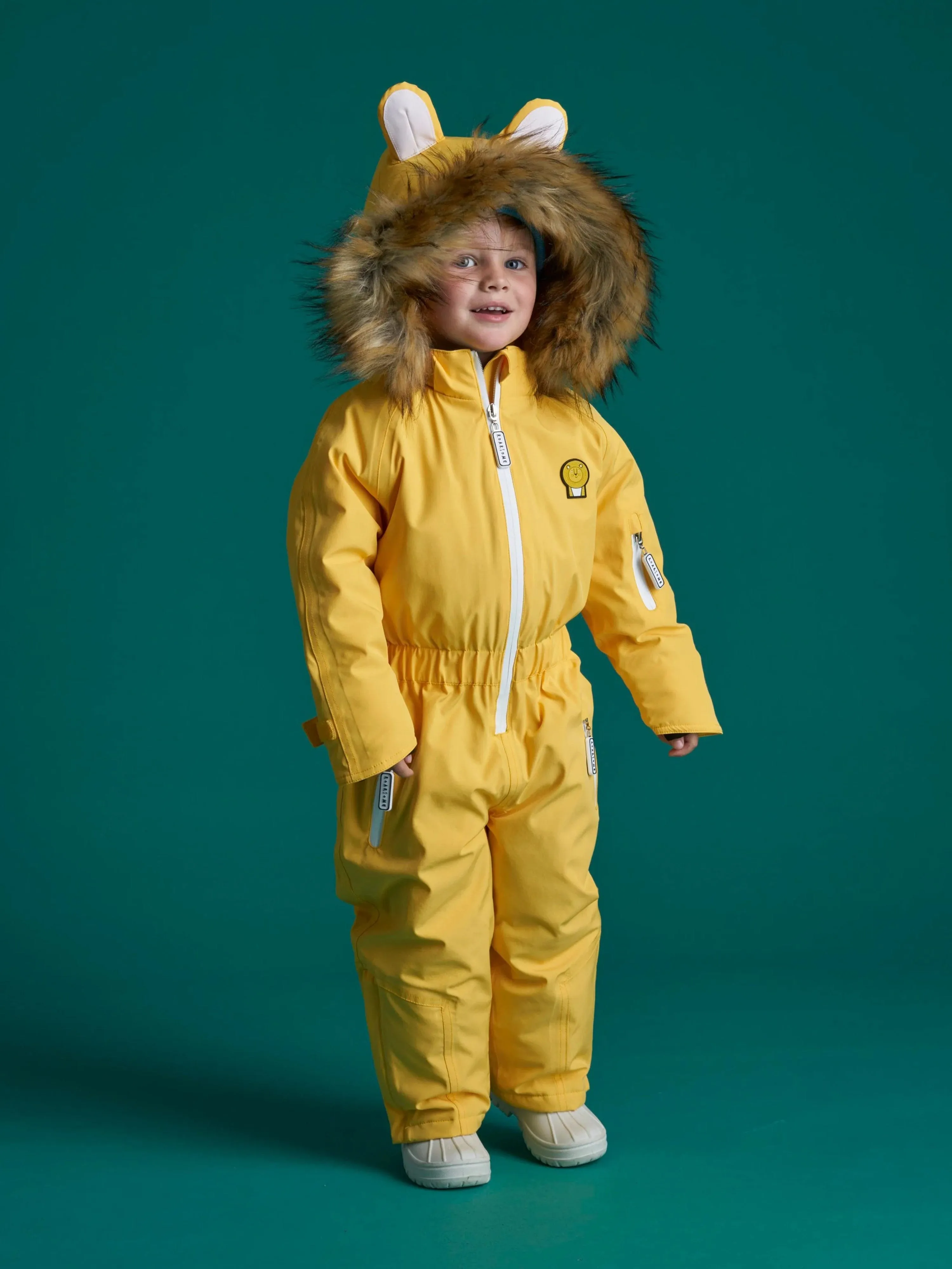 Roarsome Kids Cub The Lion Snowsuit in Yellow