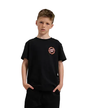 Santa Cruz Boys Flame Ringed T-Shirt in Black