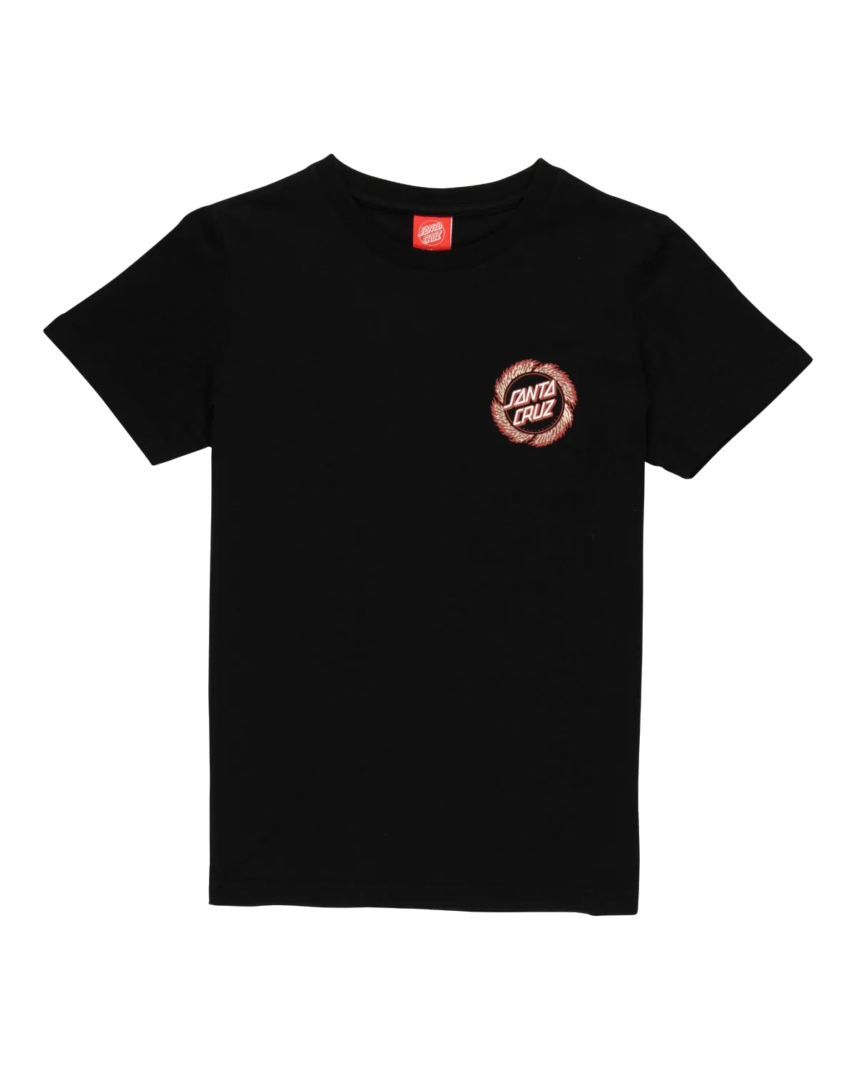 Santa Cruz Boys Flame Ringed T-Shirt in Black