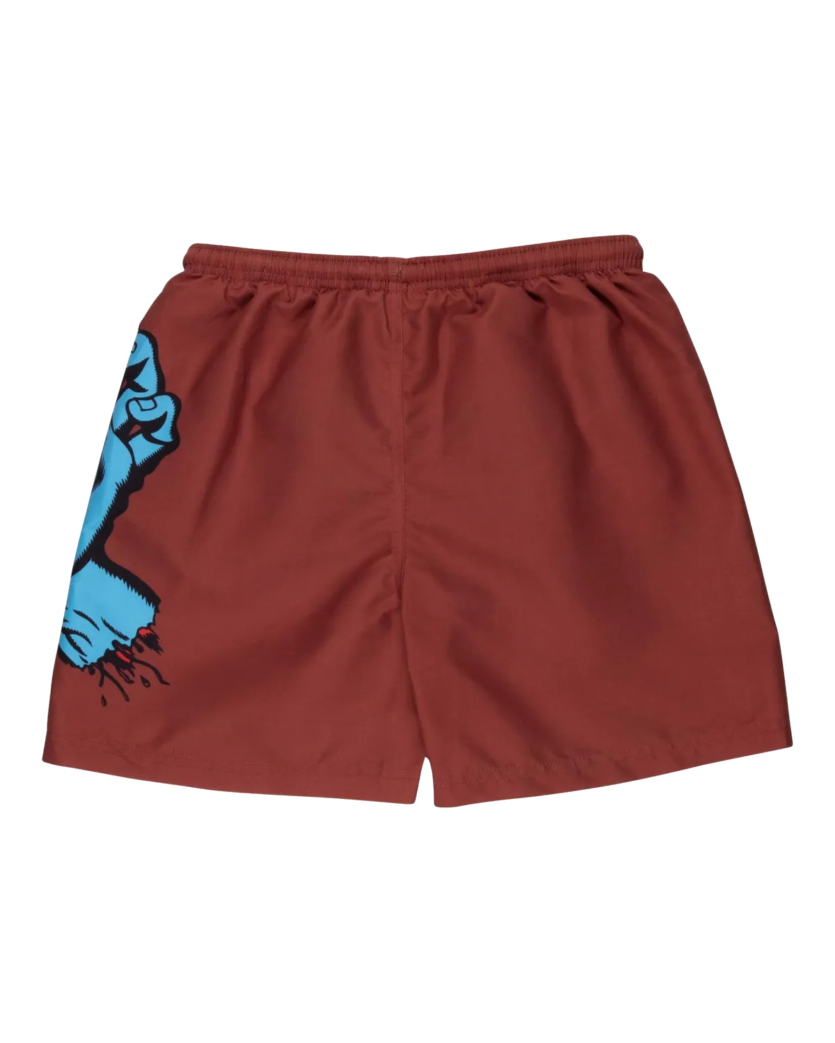 Santa Cruz Boys Screaming Hand Swimshorts in Dark Rust