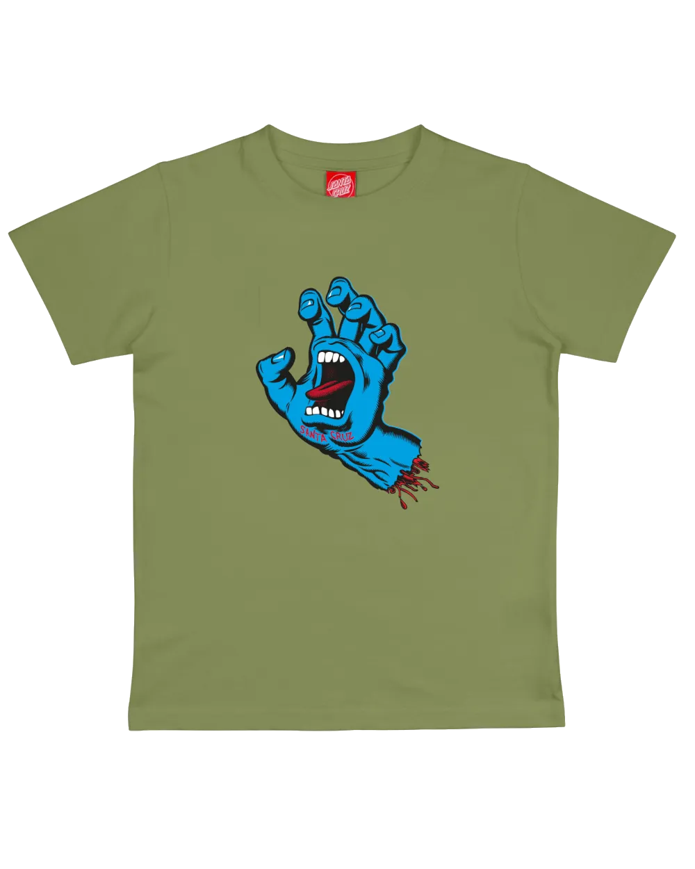 Santa Cruz Boys Screaming Hand T-Shirt in Iguana