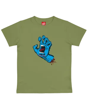 Santa Cruz Boys Screaming Hand T-Shirt in Iguana