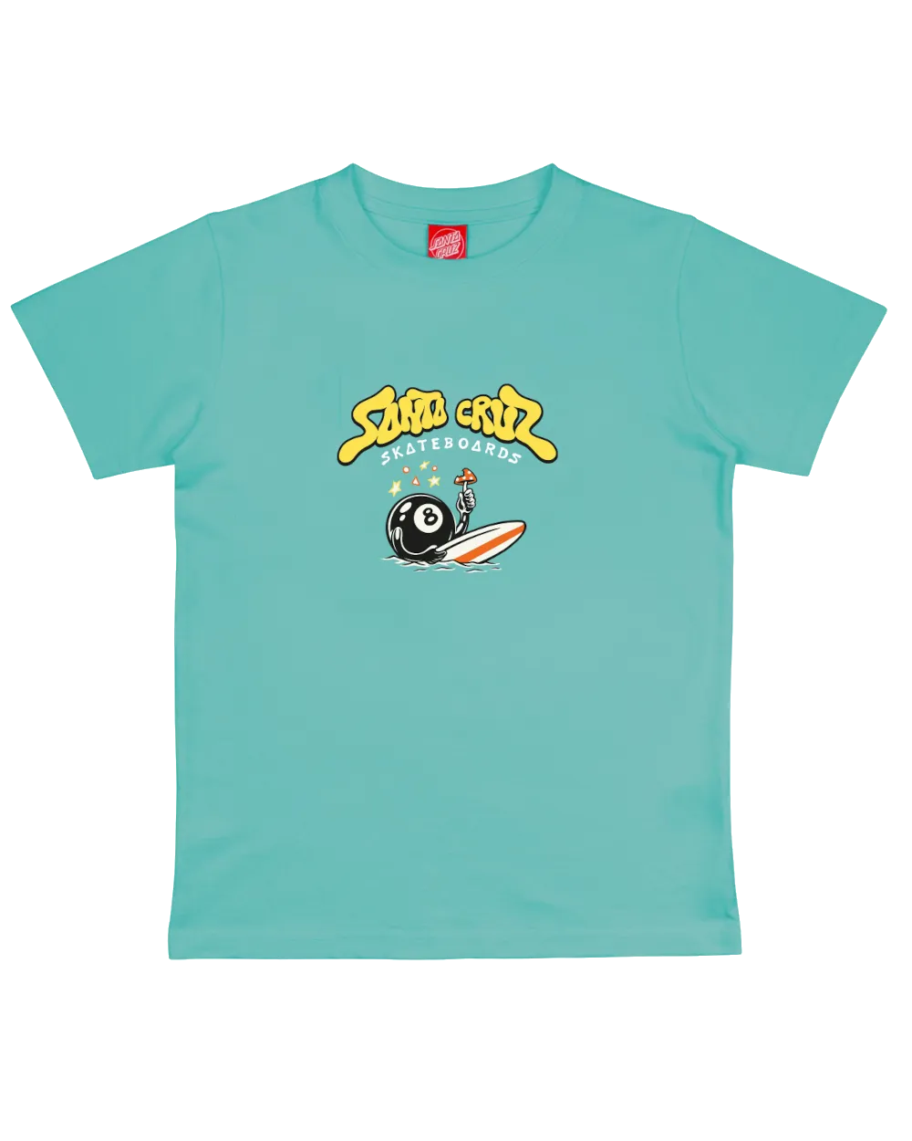 Santa Cruz Boys Winkowski 8Baller T-Shirt in Pool Blue