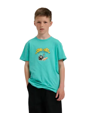 Santa Cruz Boys Winkowski 8Baller T-Shirt in Pool Blue