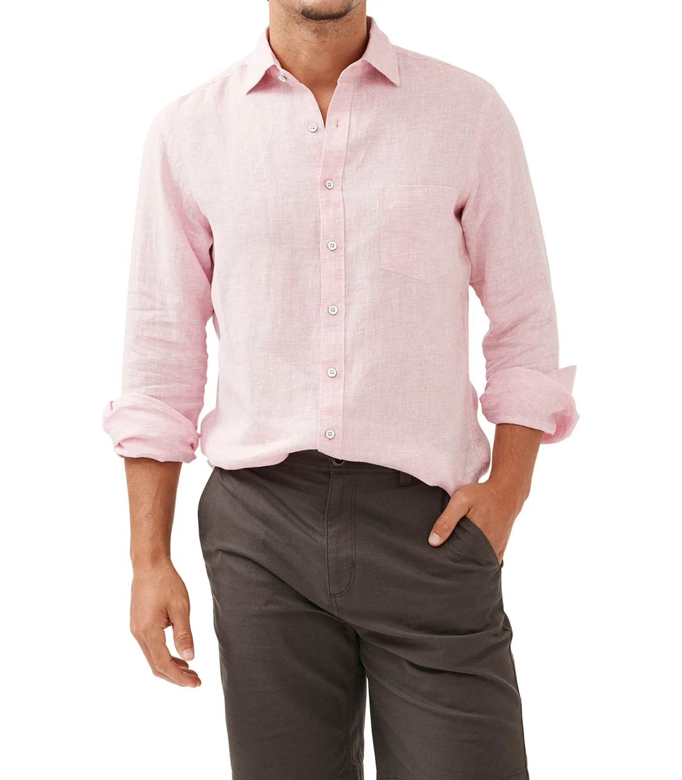 Seaford Sports Fit Long Sleeve Linen Shirt