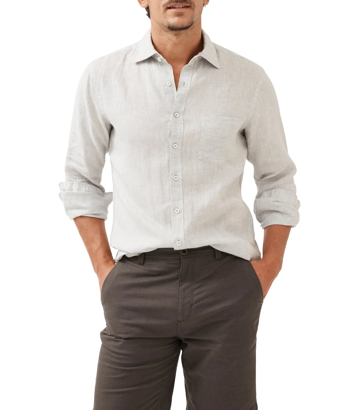 Seaford Sports Fit Long Sleeve Linen Shirt