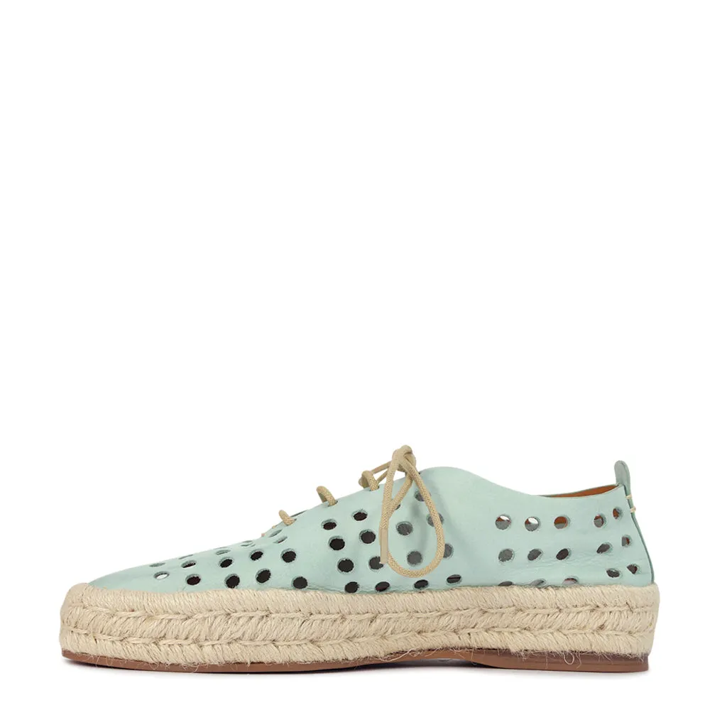 SEASHELL LEATHER ROPE SNEAKERS