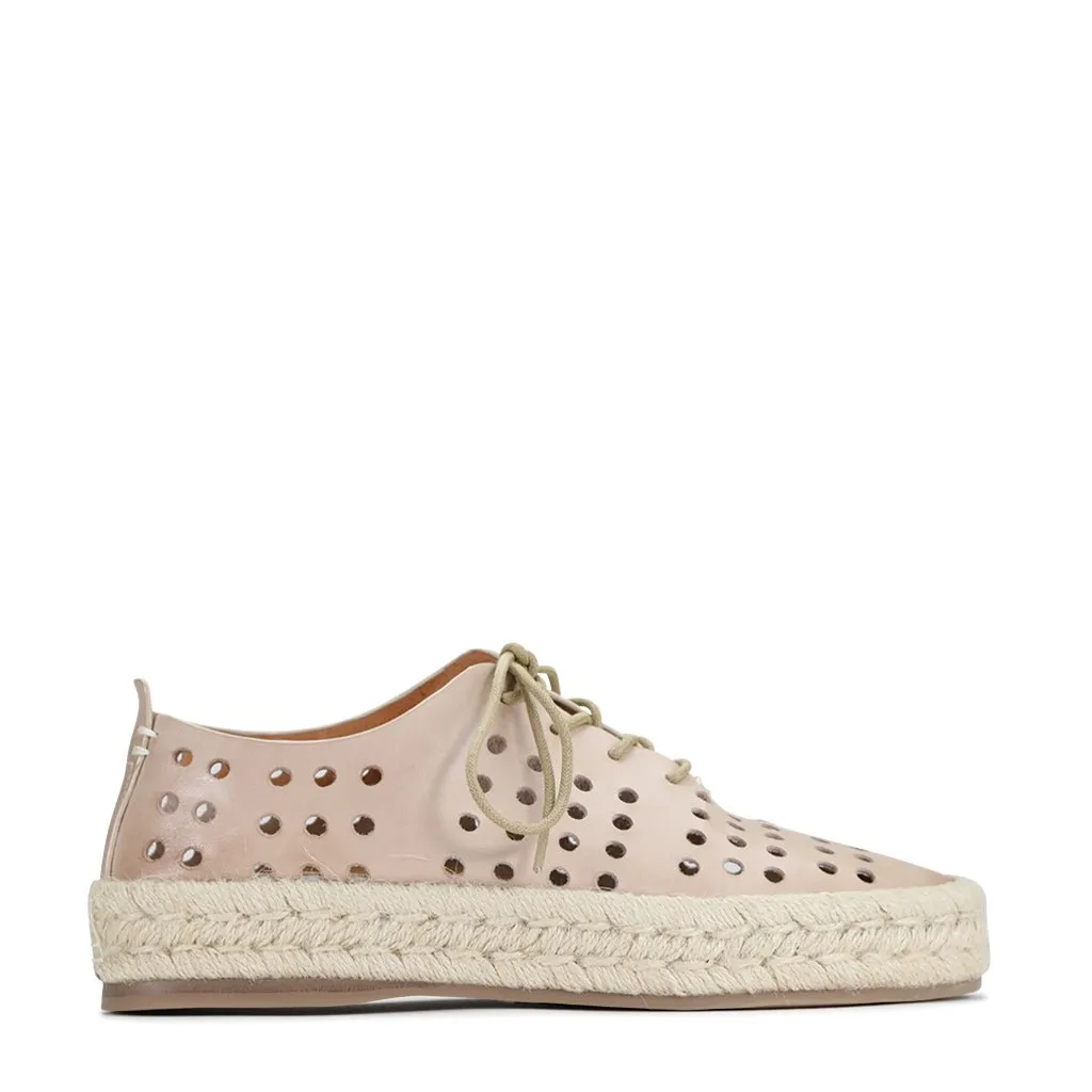 SEASHELL LEATHER ROPE SNEAKERS
