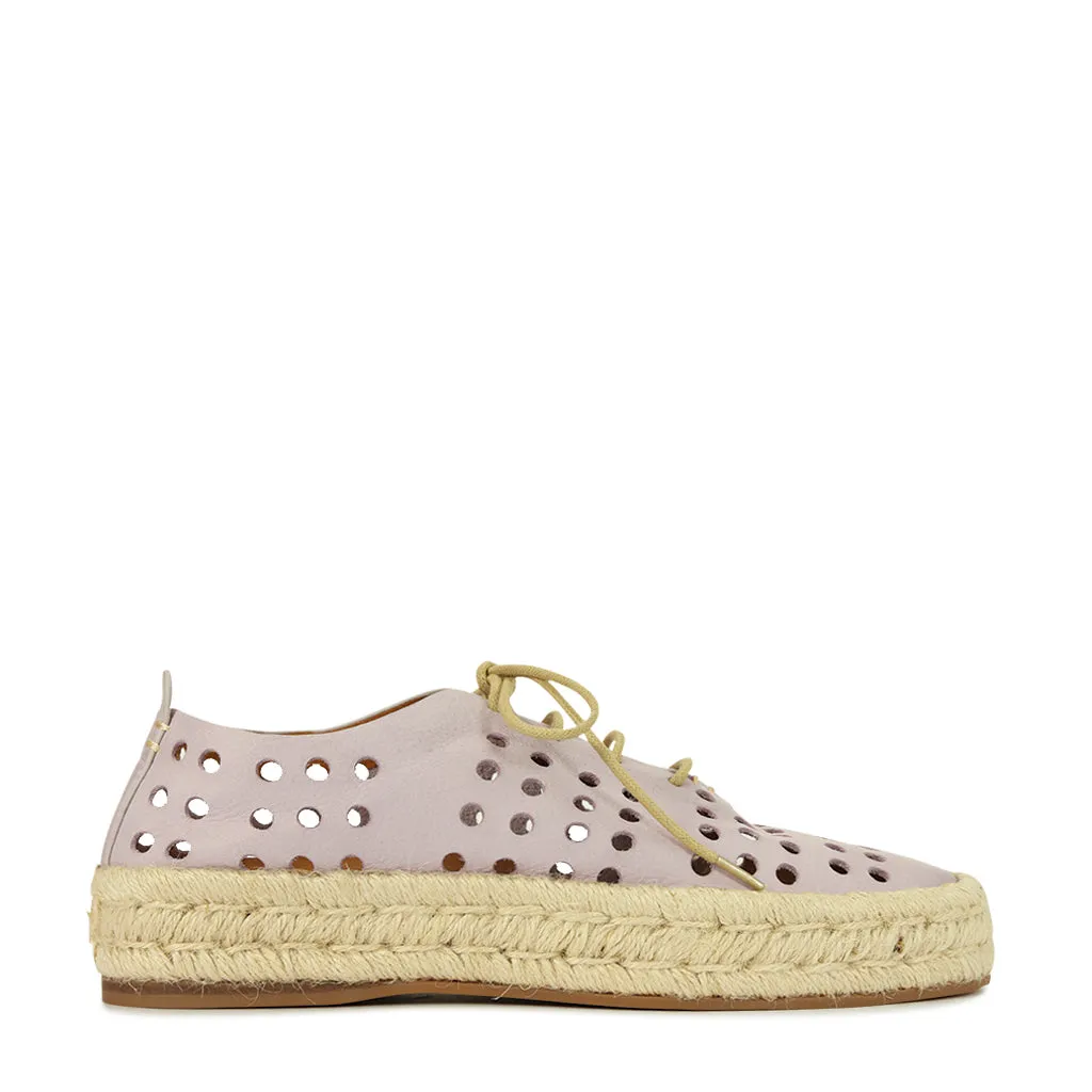 SEASHELL LEATHER ROPE SNEAKERS