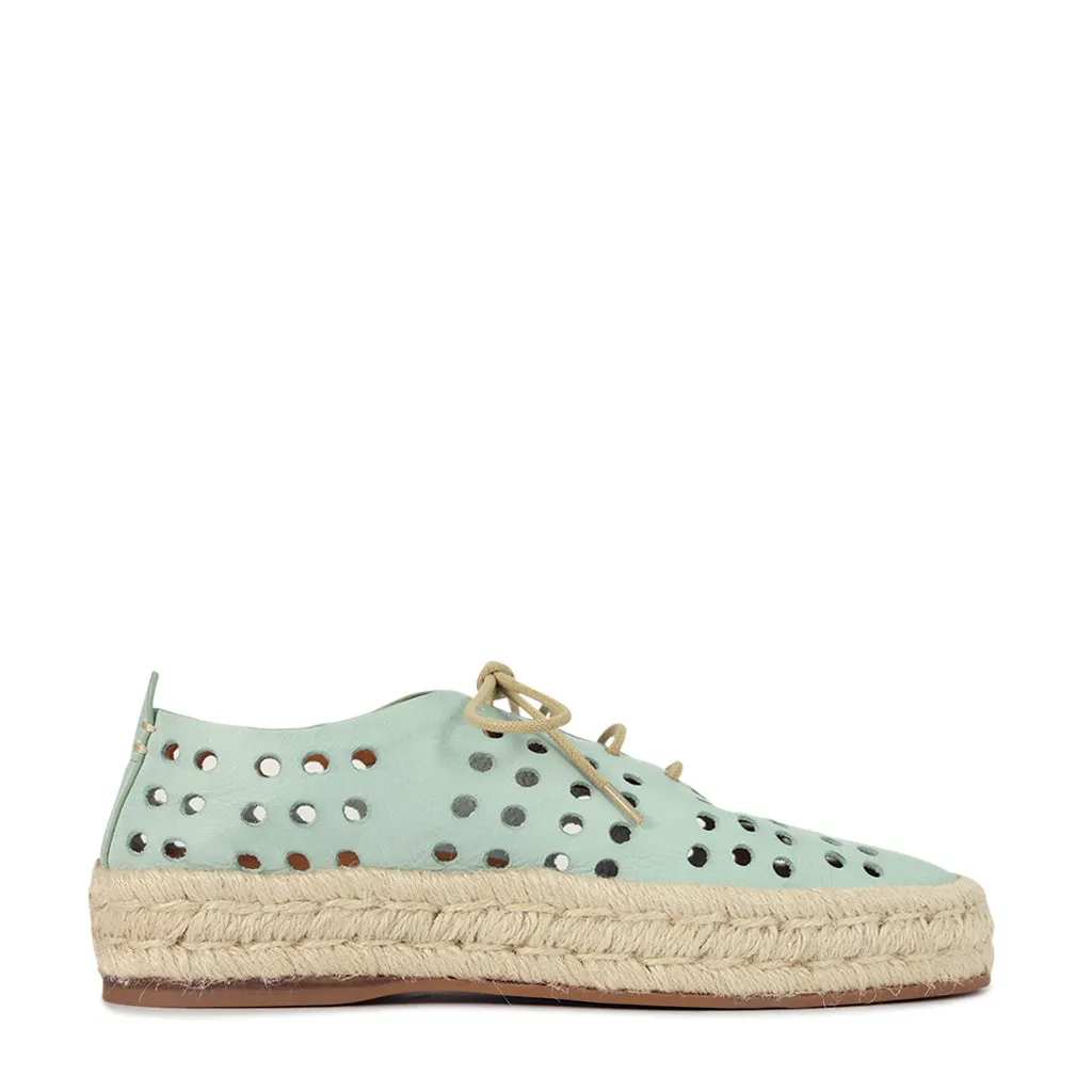 SEASHELL LEATHER ROPE SNEAKERS