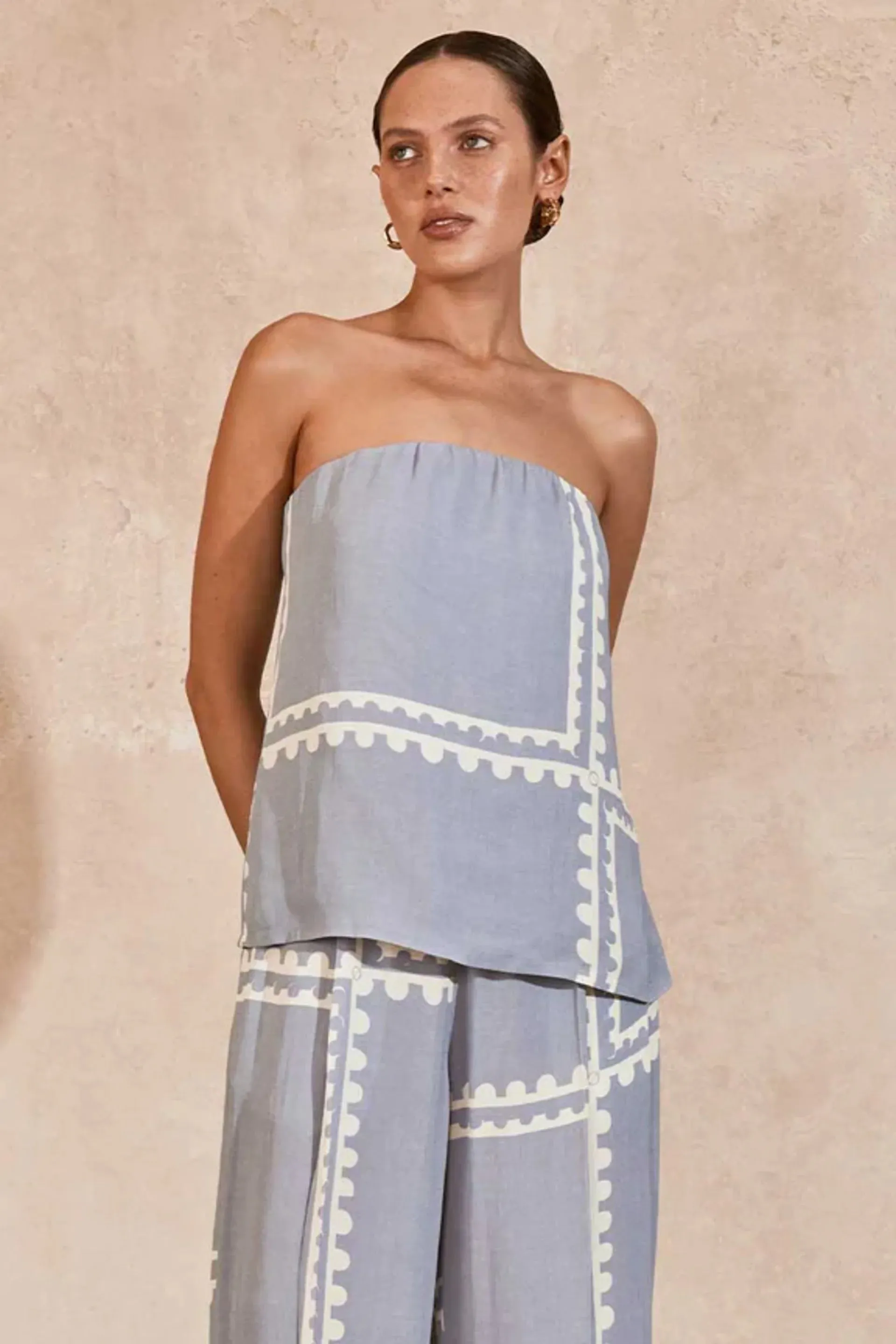 Serape Strapless Top