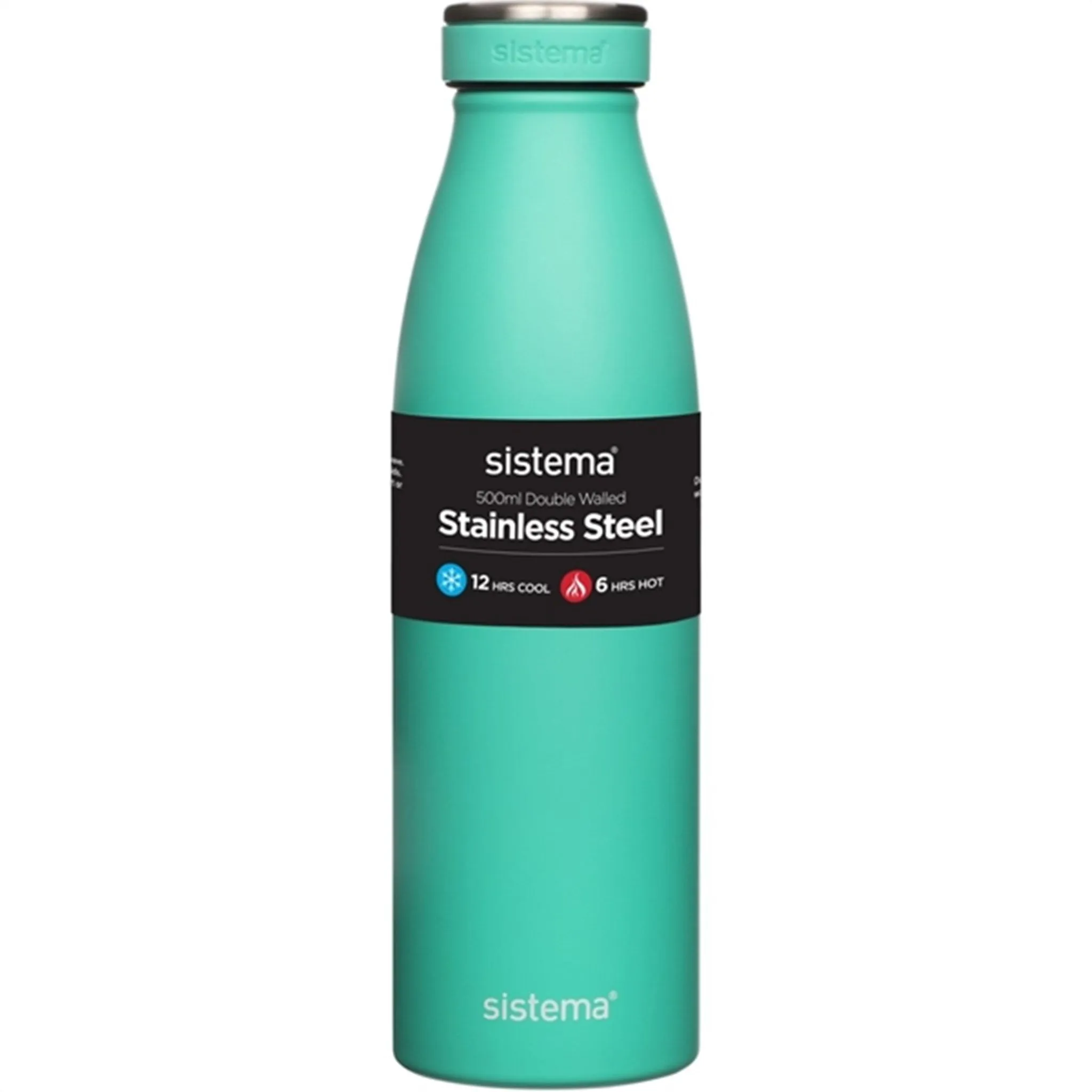 Sistema Stainless Steel Drink Bottle 500 ml Minty Teal Babykids_Sistema