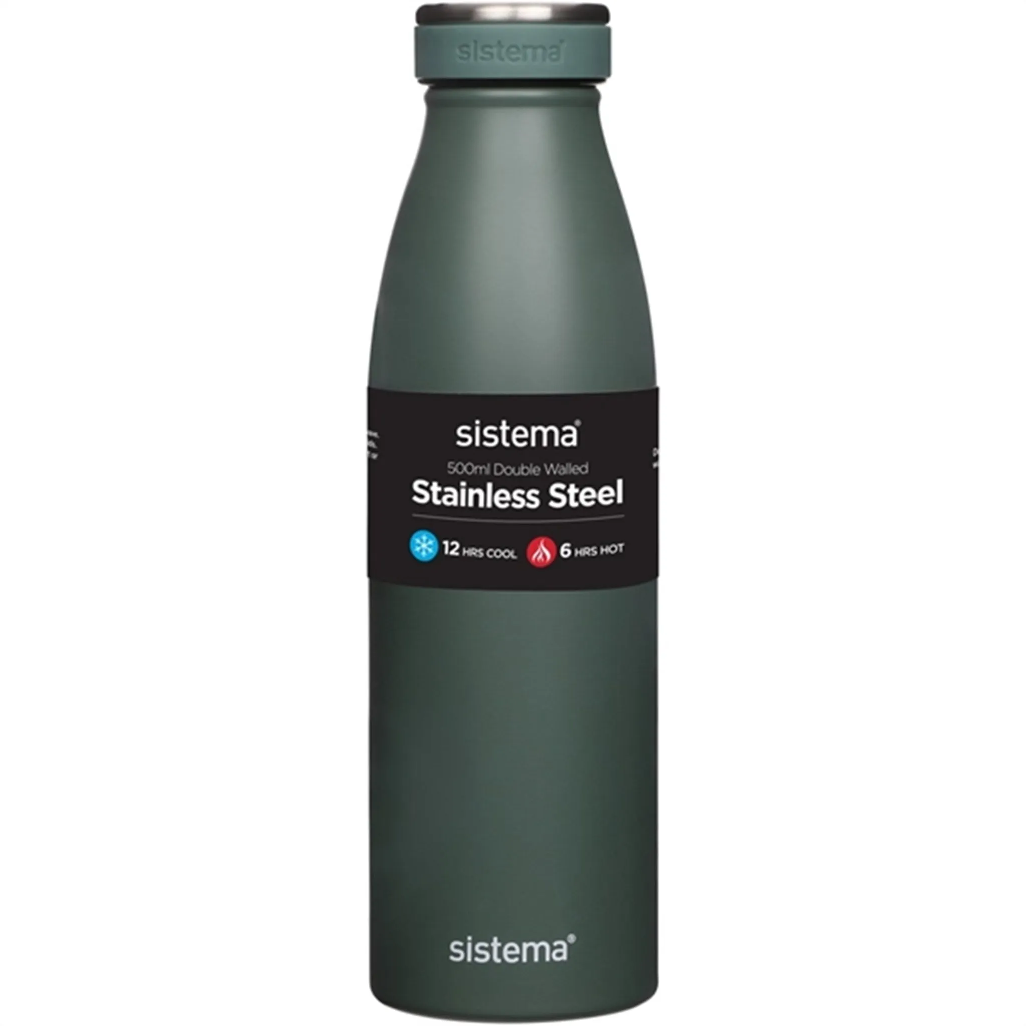 Sistema Stainless Steel Drink Bottle 500 ml Nordic Green Babykids_Sistema