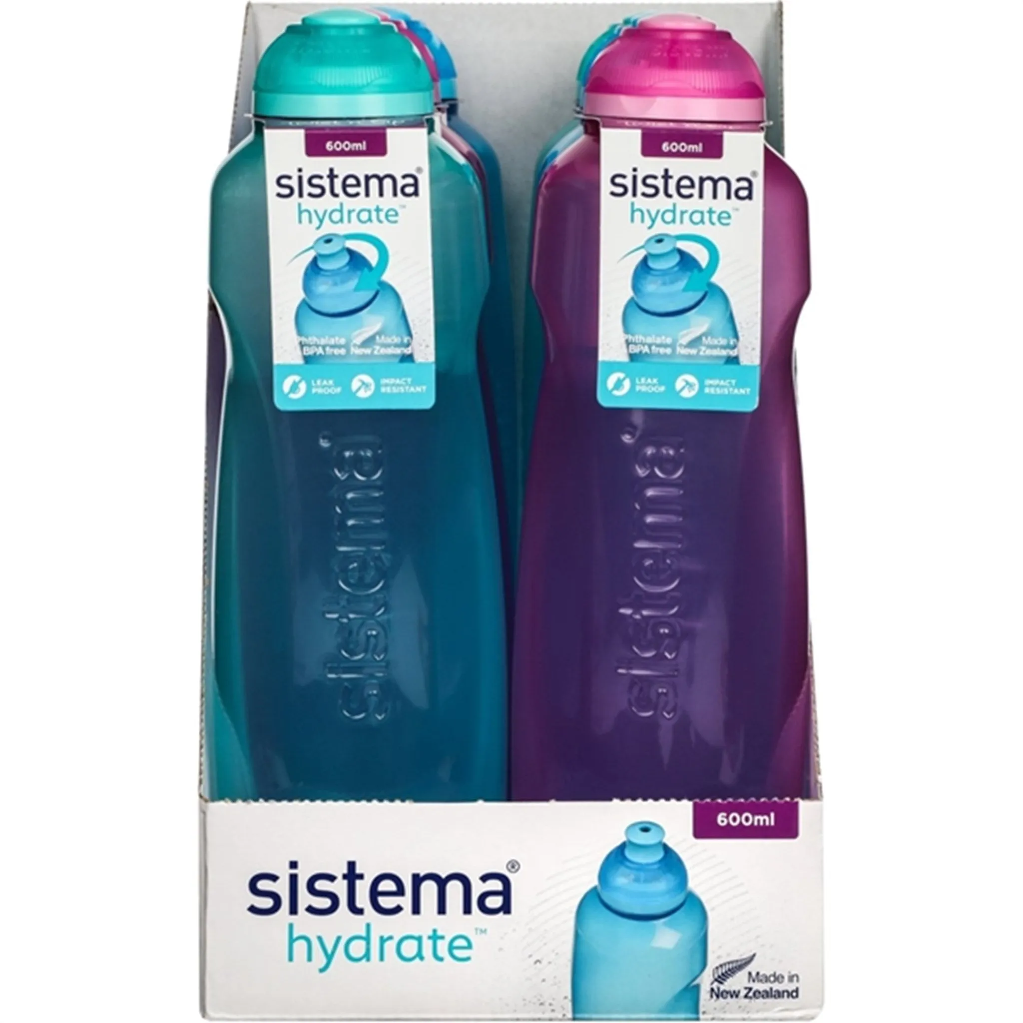 Sistema Twist 'n' Sip Helix Water Bottle 600 ml Teal Babykids_Sistema
