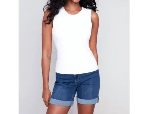 Sleeveless Top In White