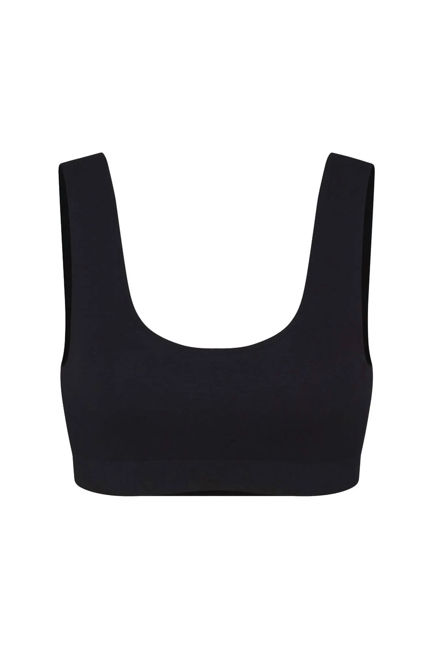 Soft Jersey Sports Bra In Black