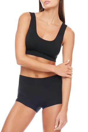 Soft Jersey Sports Bra In Black