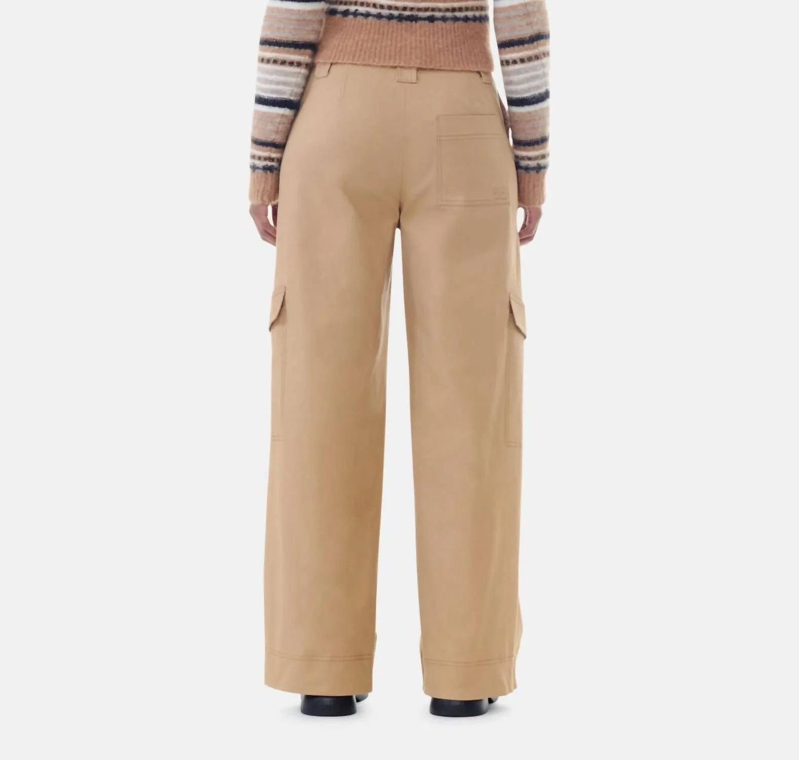 Soft Wool Stripe Cardigan In Tiger's Eye