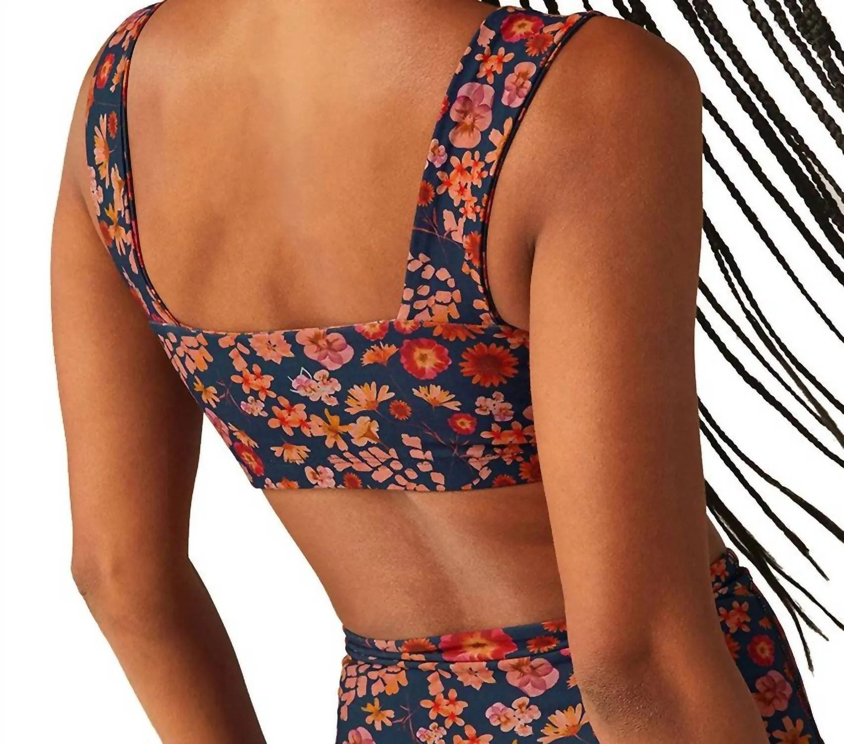 Softmark Square Sports Bra In Retro Press Floral