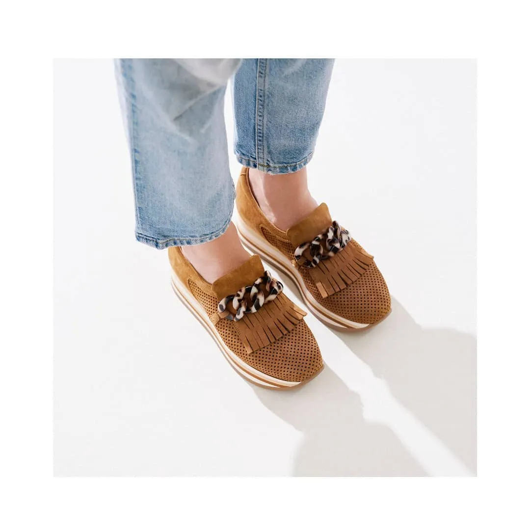 SOFTWAVES SLIP-ON SNEAKER - COGNAC BROWN - 77808COG