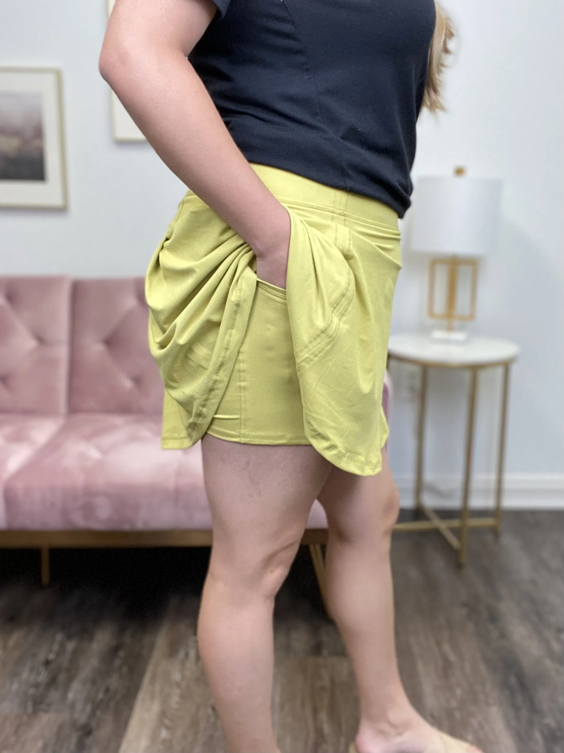 Sometimes I Run, Sometimes I Hide Women's Sporty Pleated Back Skort *Final Sale*
