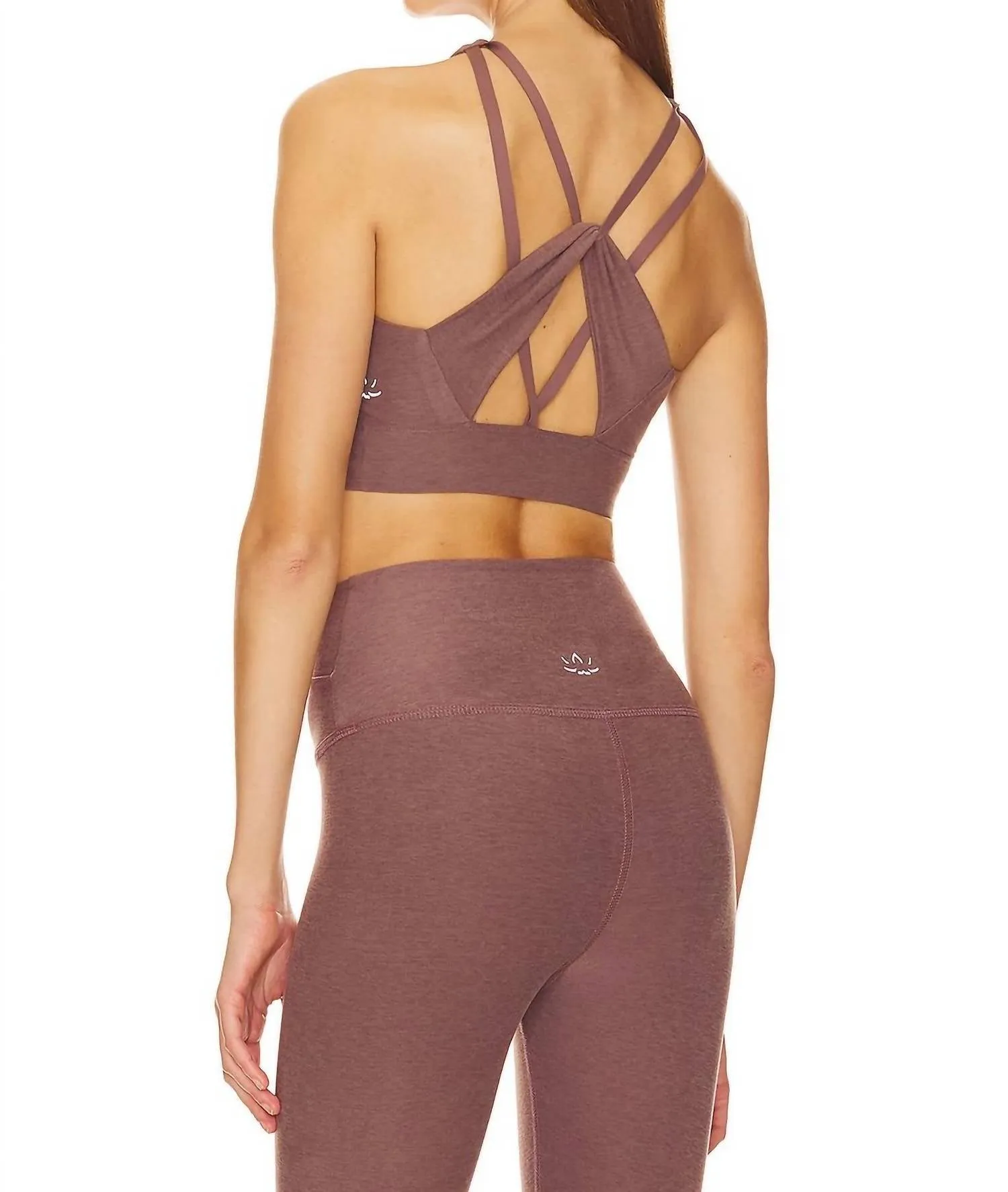 Spacedye Enlighten Long Line Bra In Truffle Heather