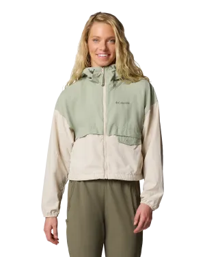 Spire Valley Cropped Windbreaker Jacket in Safari & Dark Stone