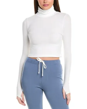 Splits59 Jackson Rib Cropped Turtleneck Top