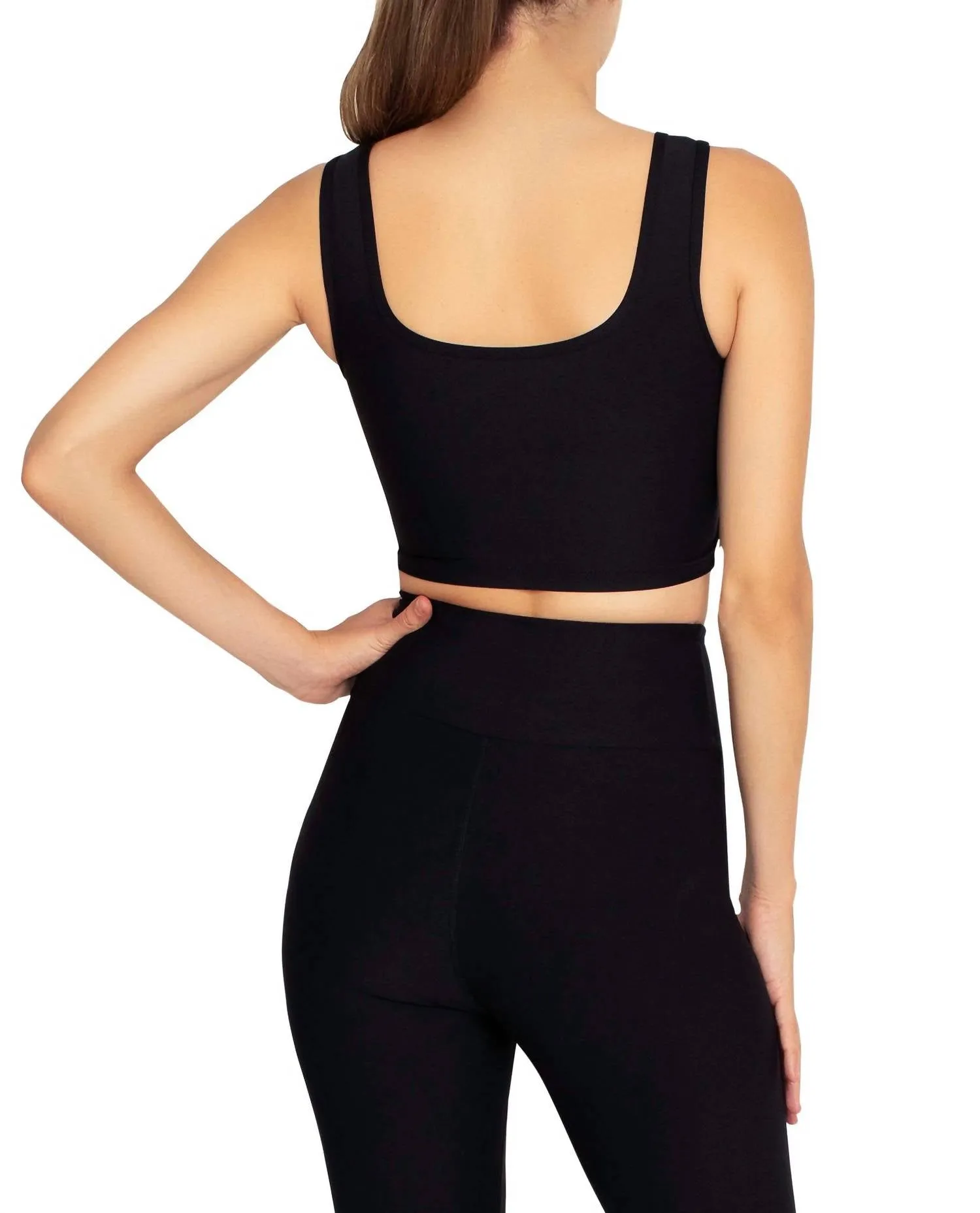 Sports Bra Top In Jet Black