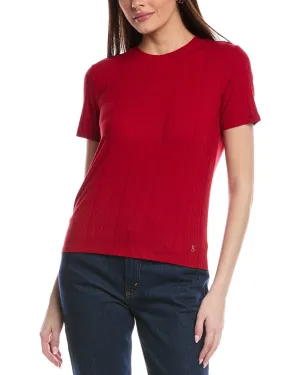 St. John Sleek Rib Jersey Knit Top