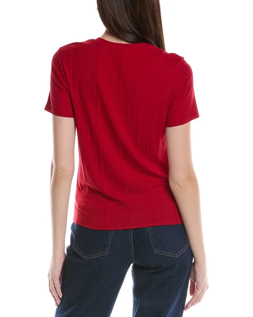 St. John Sleek Rib Jersey Knit Top