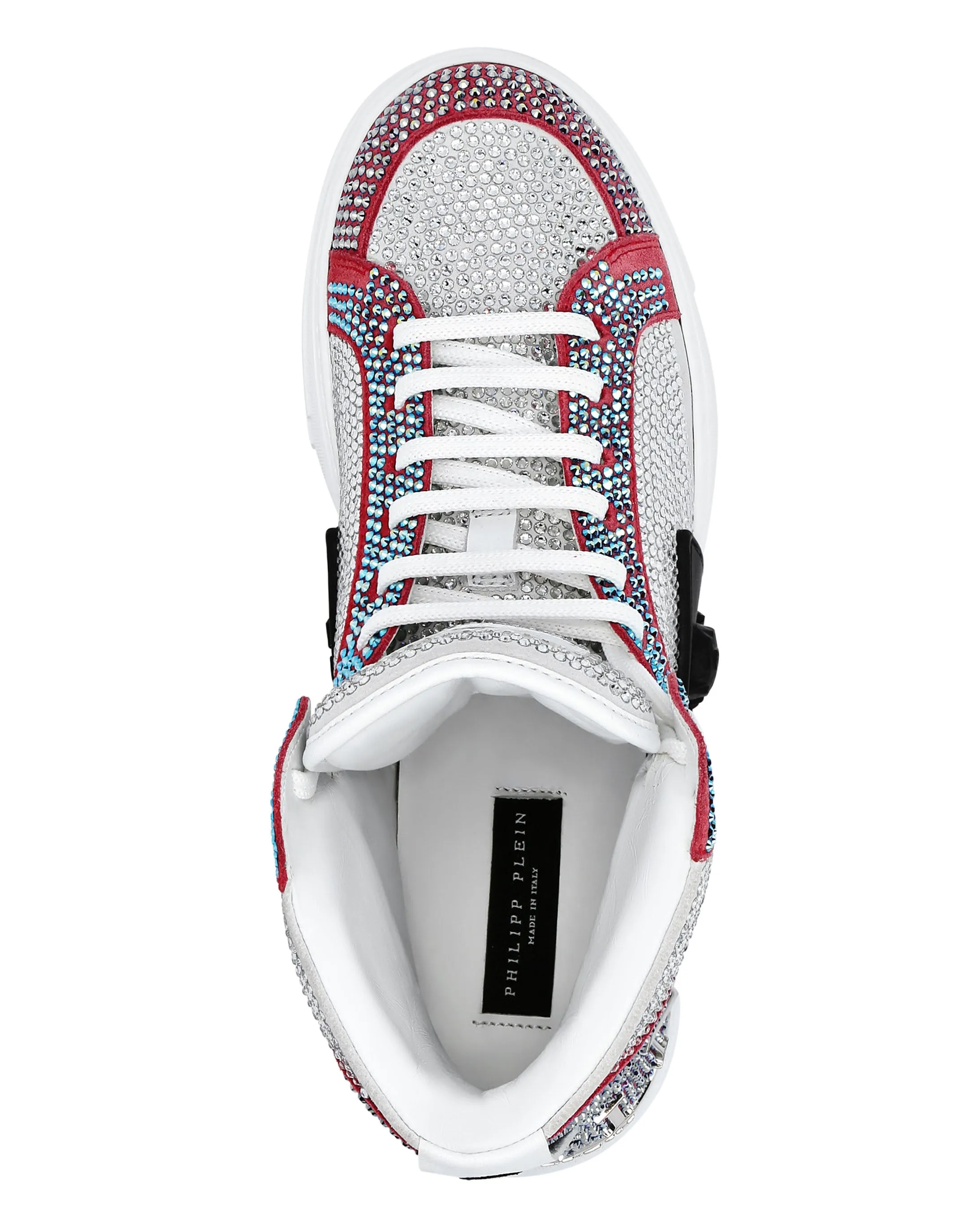 Suede Money KICK$ Hi-Top Sneakers Crystal