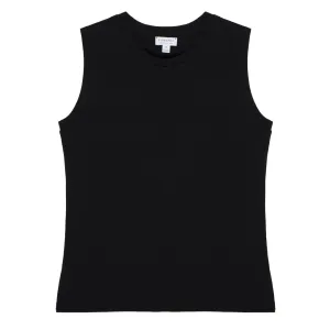 Sunspel Womens Boy Fit Tank T-Shirt Black