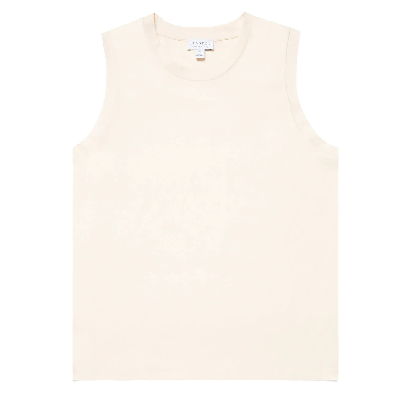 Sunspel Womens Tank T-Shirt Undyed