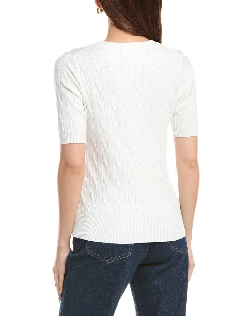 T Tahari Cable Knit Top