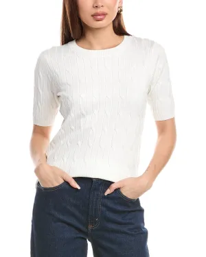 T Tahari Cable Knit Top