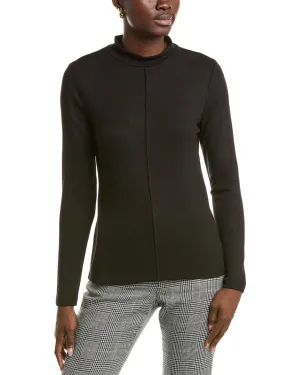 T Tahari Mock Neck Knit Jersey Top