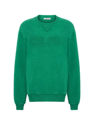Text Print Oversized Sweatshirt