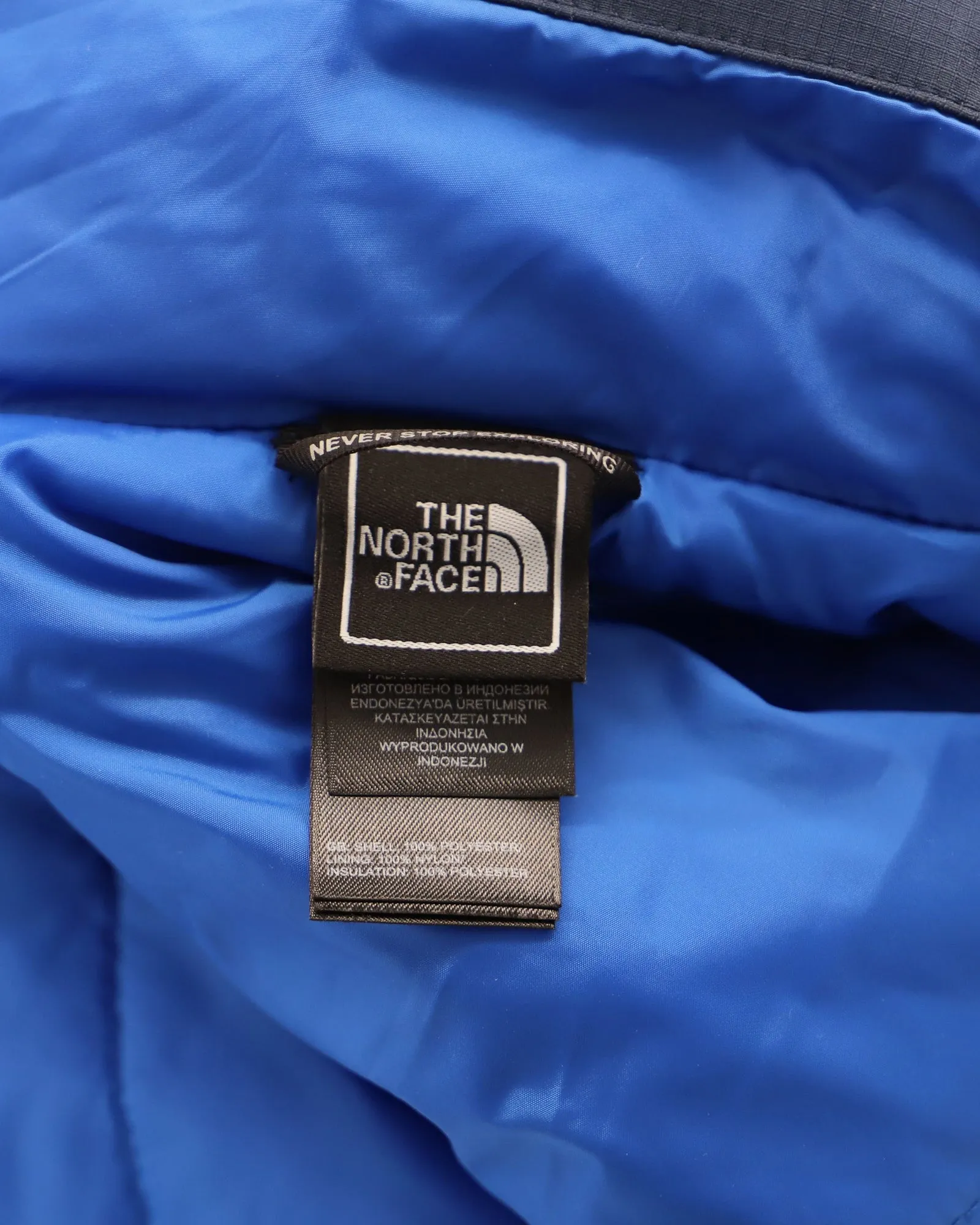 The North Face Hooded Windbreaker in Navy Blue Polyester
