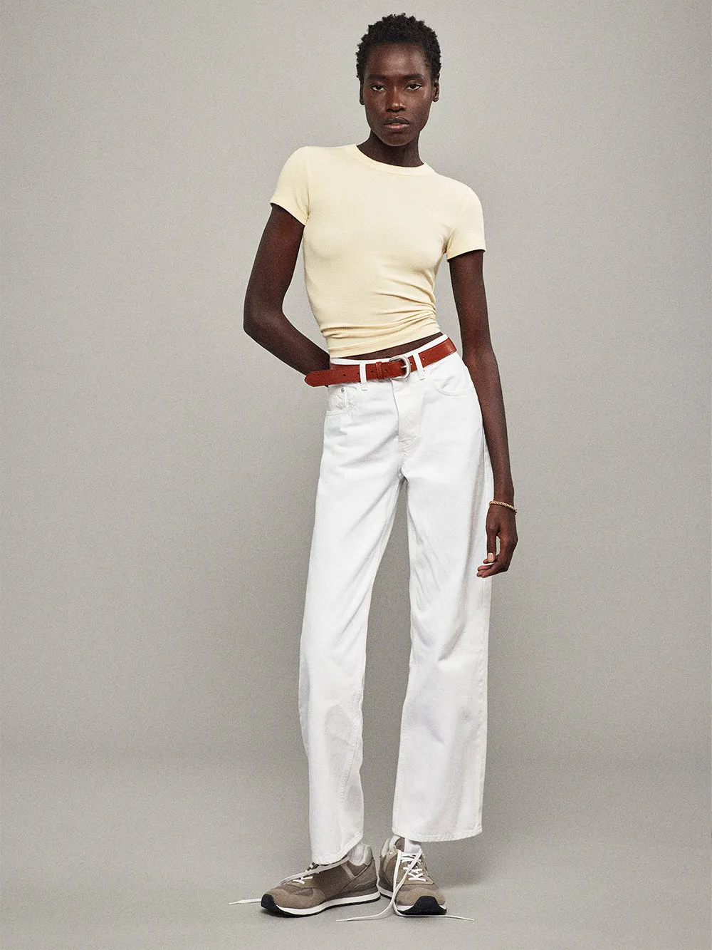 The Slouchy Straight -- White