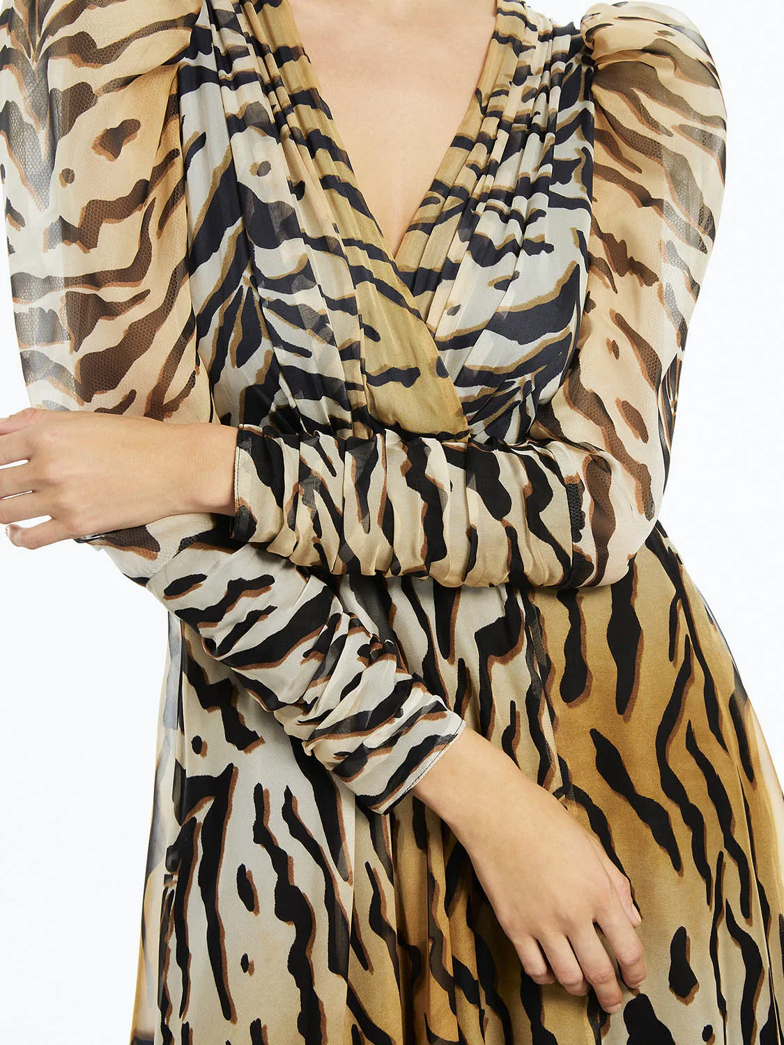 Tiger Print Long Dress