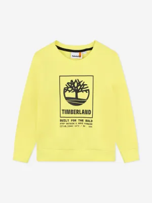 Timberland Boys Logo Sweatshirt in Yellow